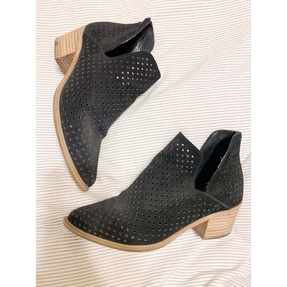 Steven by Steve Madden Black Suede Booties